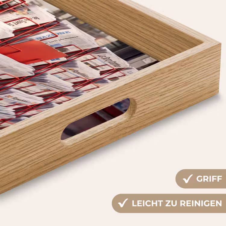 Kranten - Rek - Stedelijk - Dagelijks leven - Rood Dienblad Rechthoek middel -USP_HandgreepDE