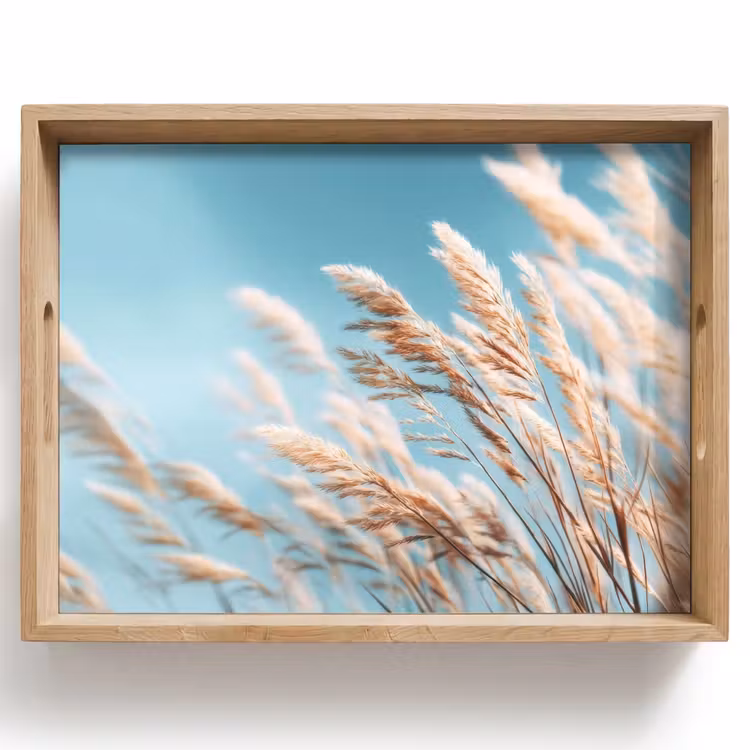 Siergras - Wind - Lichtbruin Dienblad Rechthoek middel -z3d_shopping