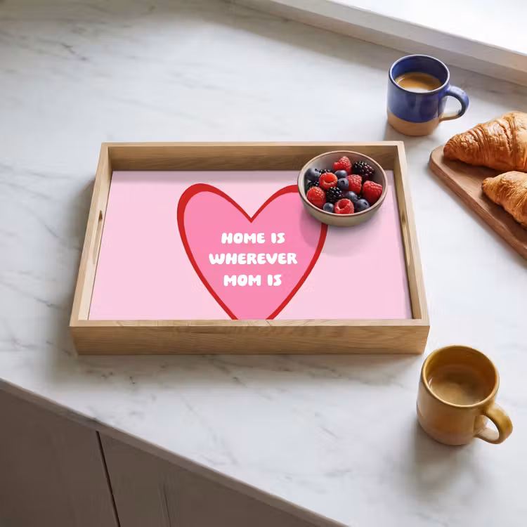 Quote - Moeder - Roze Dienblad Rechthoek middel -sfeer2