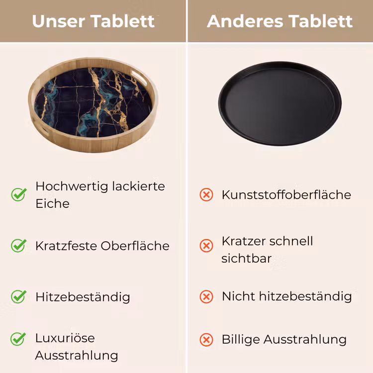 Abstract - Gouden lijnen - Kunst - Modern - Zwart Dienblad Rond middel -USP_VergelijkingDE