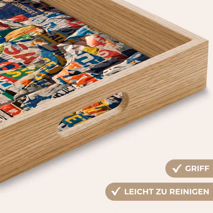 Abstract - Gelaagd papier - Urban - Modern - Kleurrijk Dienblad Rechthoek middel -USP_HandgreepDE