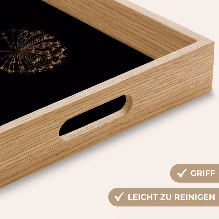 Bol - Gedroogd - Vaas - Zwart Dienblad Rechthoek middel -USP_HandgreepDE