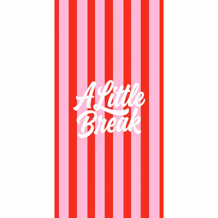 A Little Break - Strepen - Rood - Roze Behang Vlies klein -3d_website