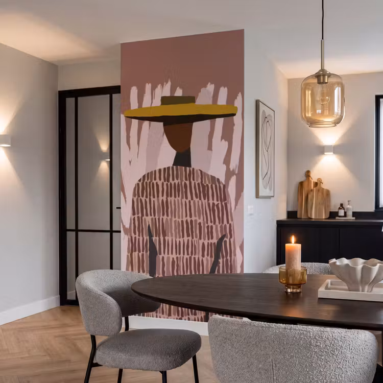 Abstract - Figuur - Illustratie - Hoed Behang Vlies klein -sfeer3