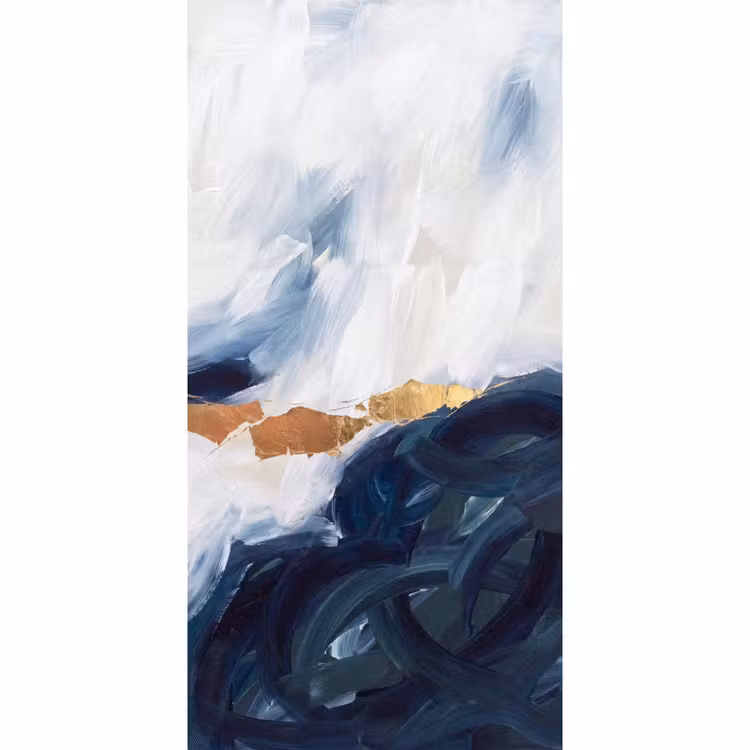 Abstract - Acryl - Blauw - Goud - Elegant Behang Vlies klein -3d_website