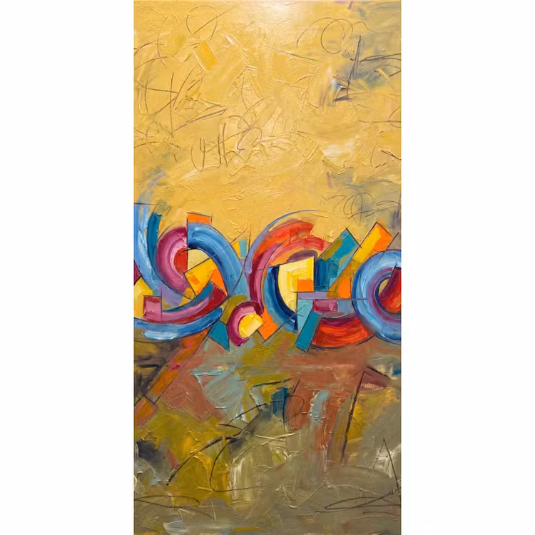 Abstract - Cirkels - Schilderij - Kleurrijk - Dynamisch Behang Vlies klein -3d_website
