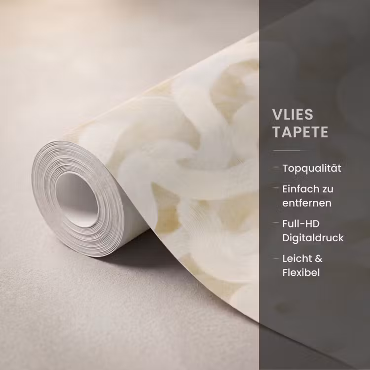 Abstract - Lijnen - Beige Behang Vlies klein 1076 -USP_closeupDE