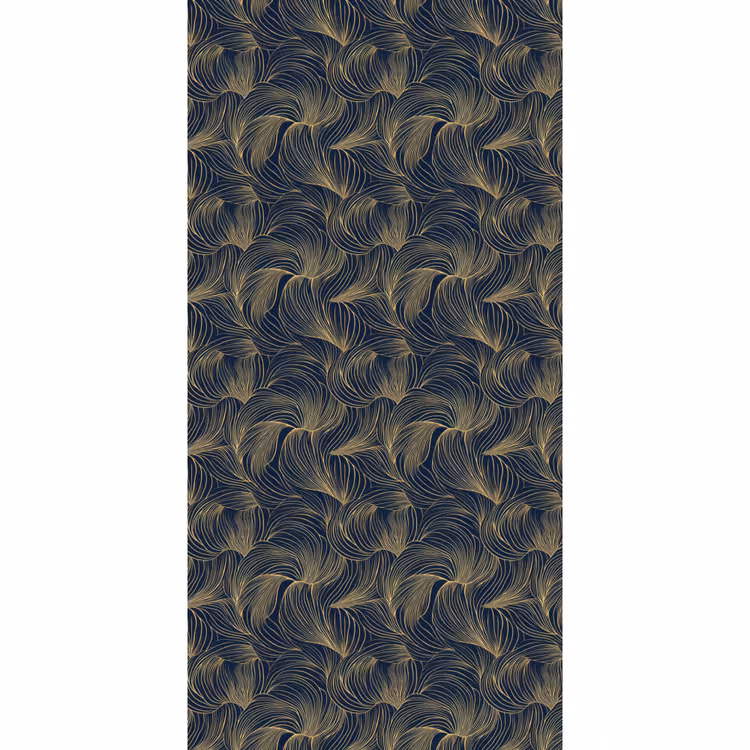 Abstract - Lijnen - Blauw - Goud Behang Vlies klein 1076 -3d_website