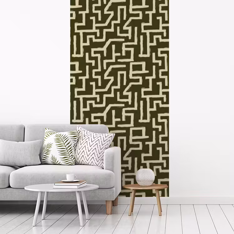 Abstract - Lijnen - Groen fotobehang vinyl groot 64 -woonkamer