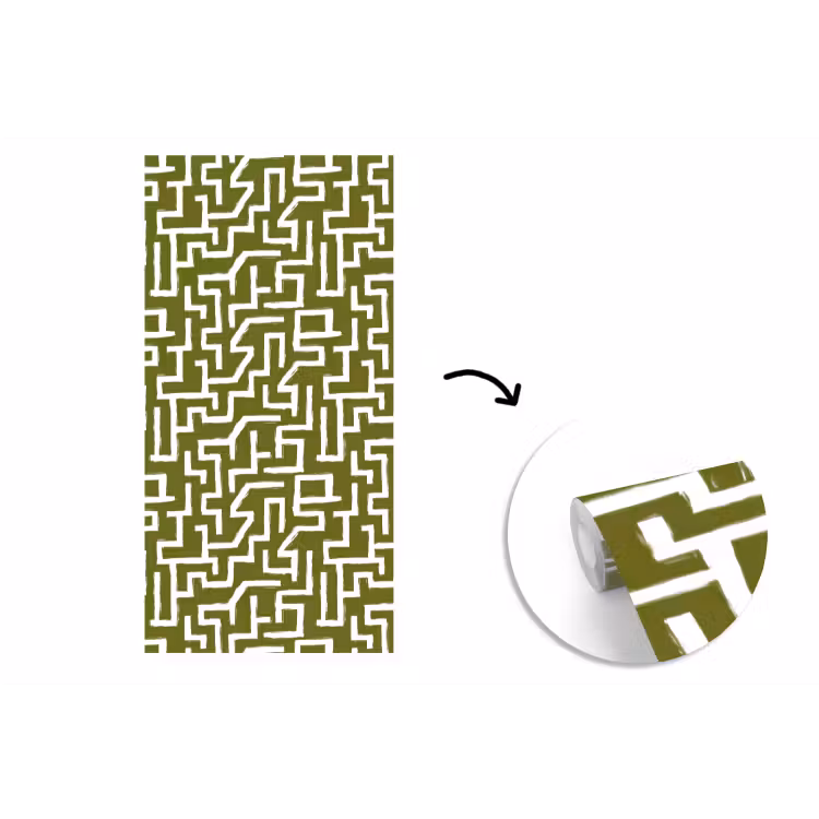 Abstract - Lijnen - Groen fotobehang vinyl groot 64 -3d