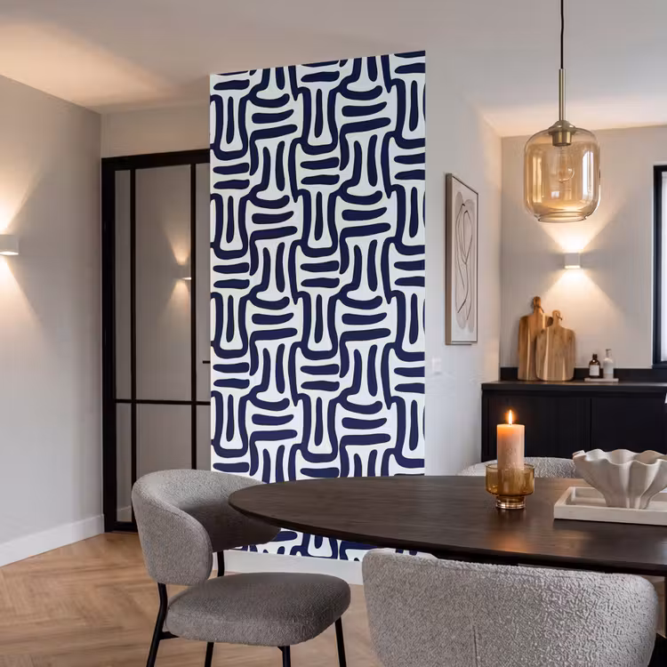 Abstract - Modern - Blauw Behang Vlies klein 1076 -sfeer3