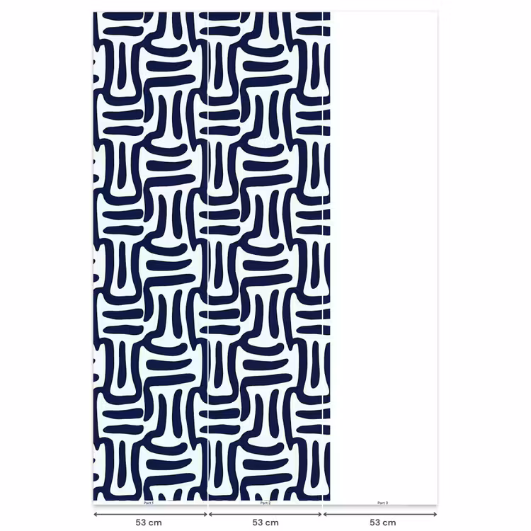 Abstract - Modern - Blauw Behang Vlies klein 1076 -USP_banen