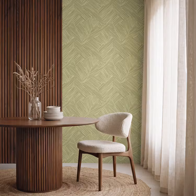 Abstract - Modern - Groen Behang Vlies klein 1076 -sfeer1