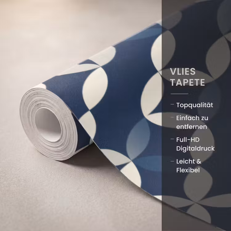 Abstract - Patroon - Blauw Behang Vlies klein 1076 -USP_closeupDE