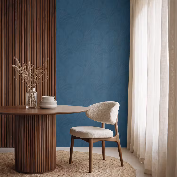 Abstract - Patroon - Donkerblauw - Elegant Behang Vlies klein 1076 -sfeer1
