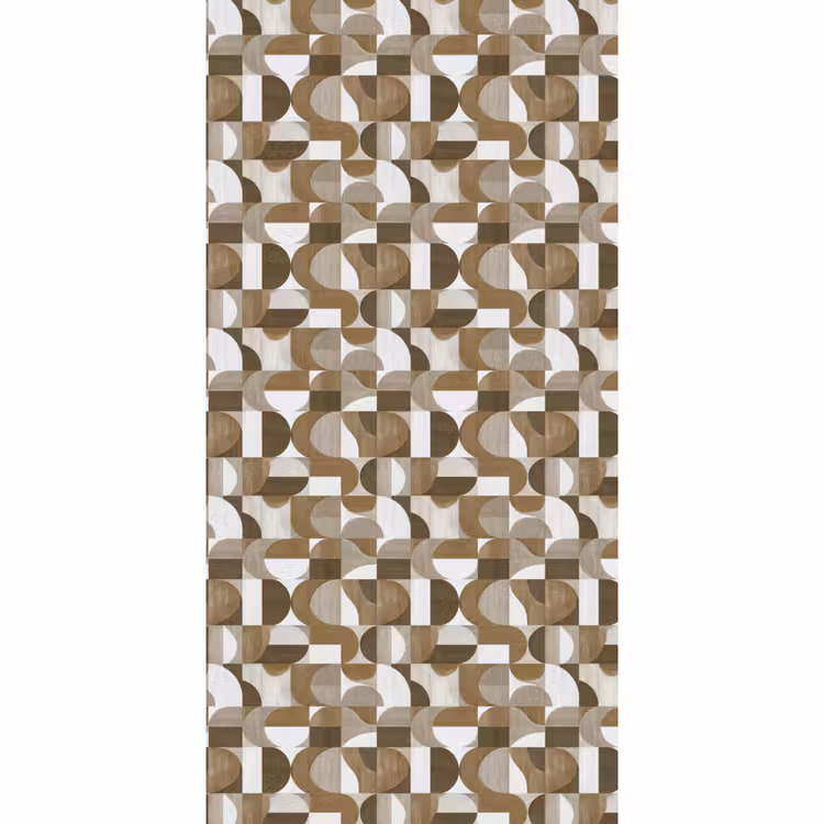 Abstract - Retro - Bruin Behang Vlies klein 1076 -3d_website