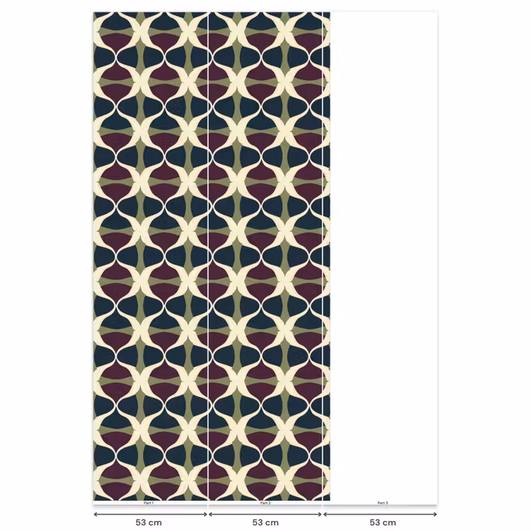 Abstract - Retro - Kleurrijk Behang Vlies klein 1076 -USP_banen