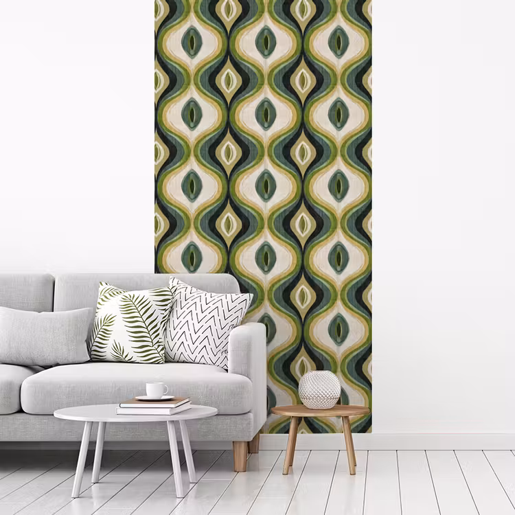 Abstract - Ritmisch - Groen fotobehang vinyl groot 64 -woonkamer