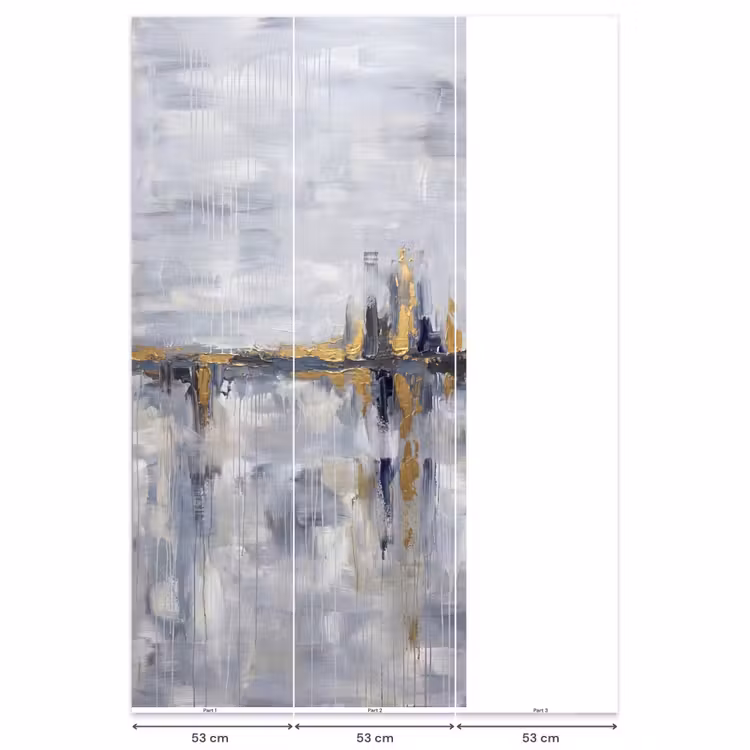 Abstract - Structuur - Goud - Grijs - Modern Behang Vlies klein -USP_banen
