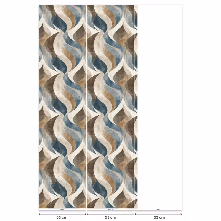 Abstract - Golven - Kleurrijk Behang Vlies klein 1076 -USP_banen