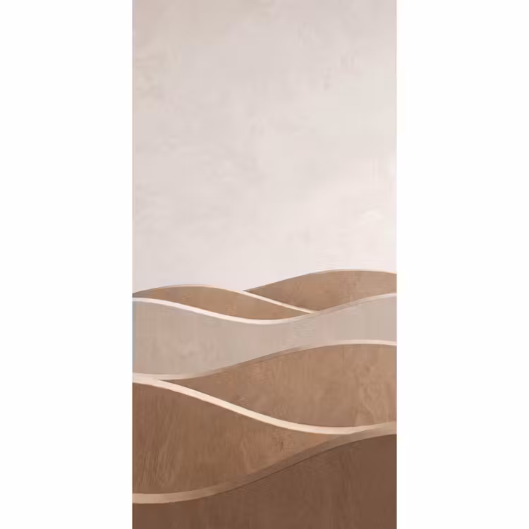 Abstract - Golven - Modern - Beige Behang Vlies klein -3d_website