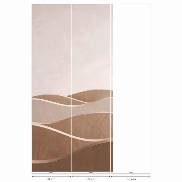 Abstract - Golven - Modern - Beige Behang Vlies klein -USP_banen