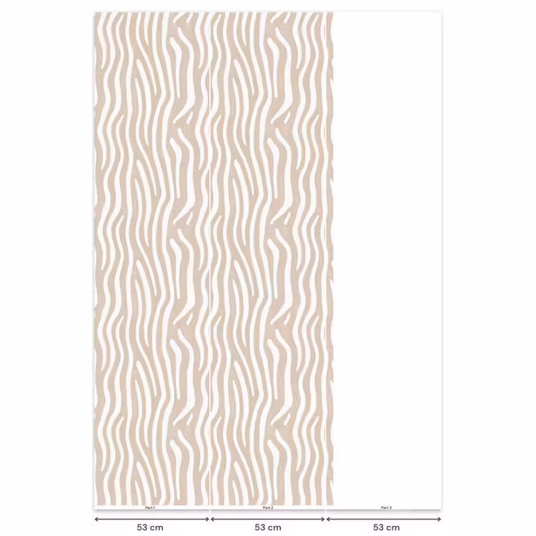 Abstract - Zebra - Beige Behang Vlies klein 1076 -USP_banen