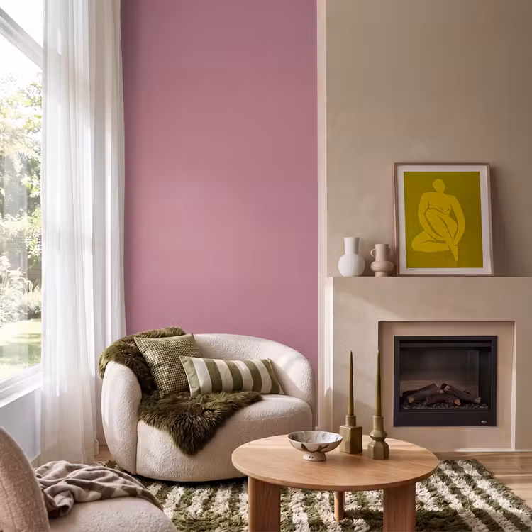 Antique - Mauve - Roze Behang Vlies klein 1076 -sfeer2
