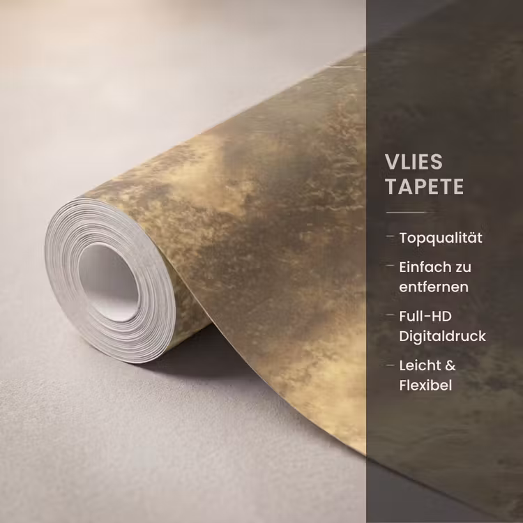 Antiek - Metaallook - Goud Behang Vlies klein 1076 -USP_closeupDE