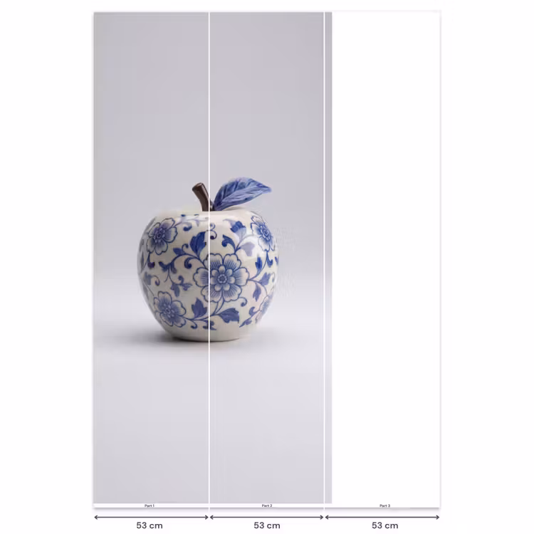 Appel - Blauw - Klassiek Behang Vlies klein -USP_banen