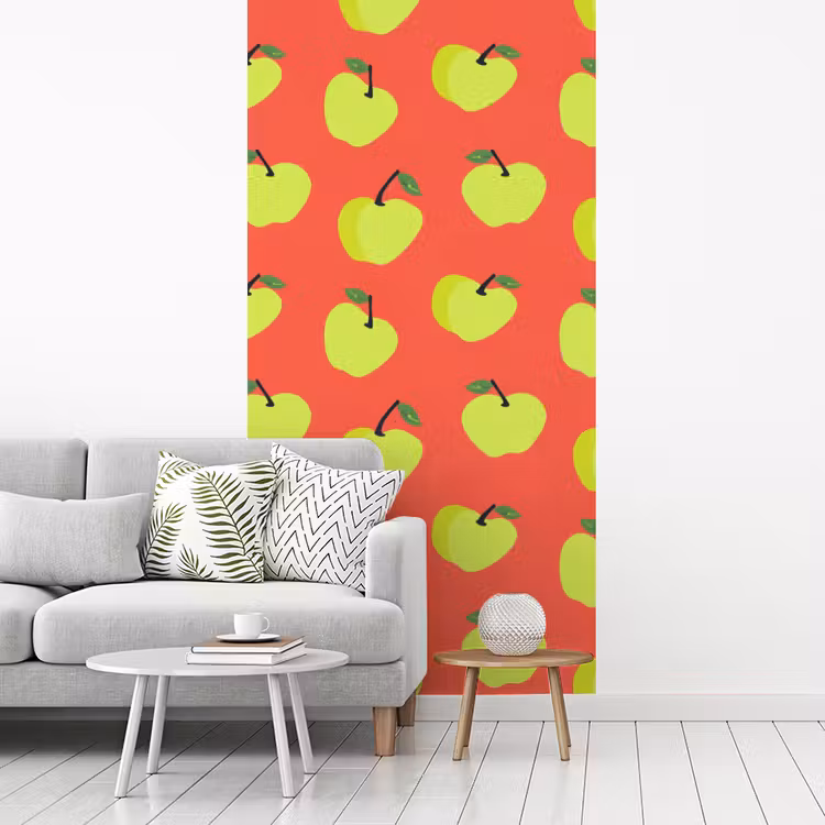 Appels - Modern - Groen fotobehang vinyl groot 64 -woonkamer