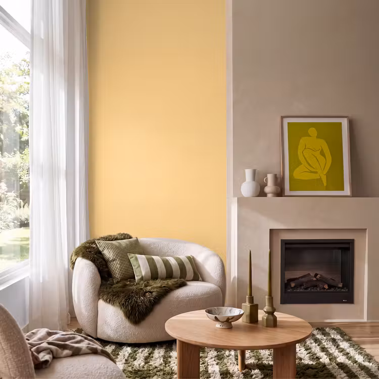 Apricot - Ice - Oranje Behang Vlies klein 1076 -sfeer2