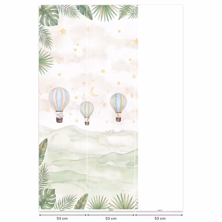 Aquarel - Luchtballonnen - Pastel Behang Vlies klein -USP_banen