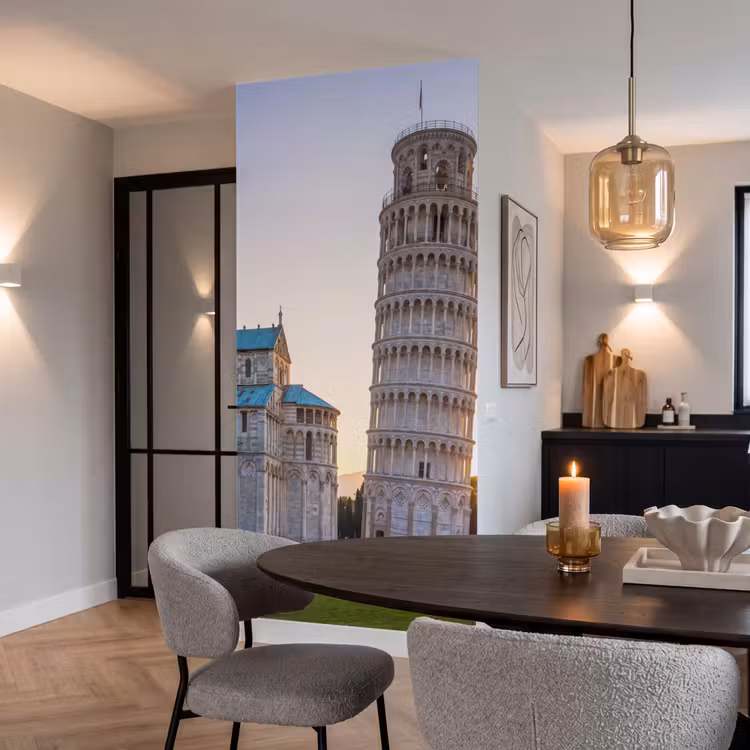 Architectuur - Toren - Pisa - Italië - Zonsondergang Behang Vlies klein -sfeer3