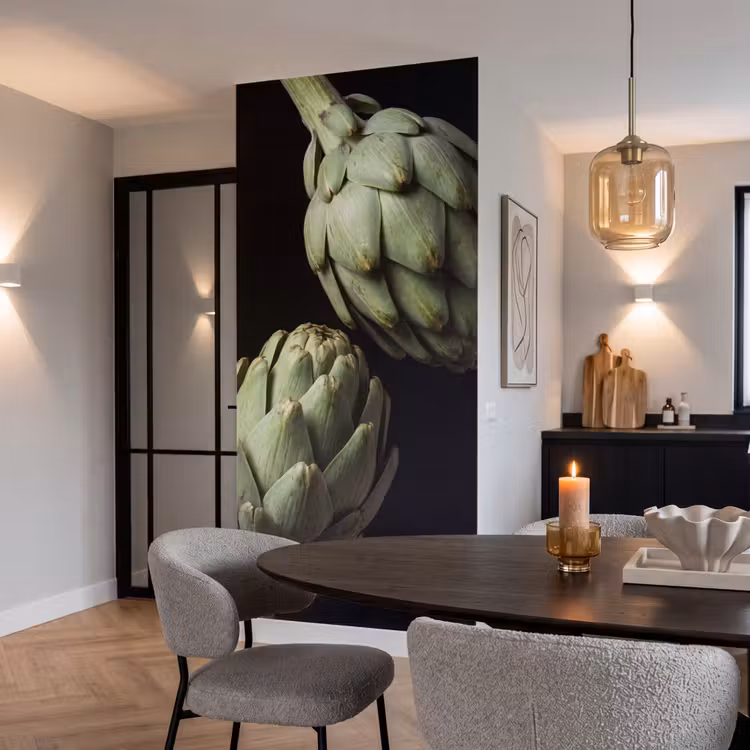 Tapete - Artischocke – Grün – Essen - Artisjok - Groen - Eten Behang Vlies klein