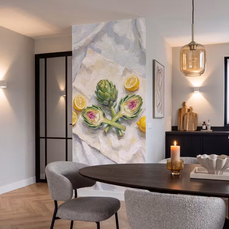 Tapete - Artischocke – Zitrone – Essen - Artisjok - Citroen - Eten Behang Vlies klein