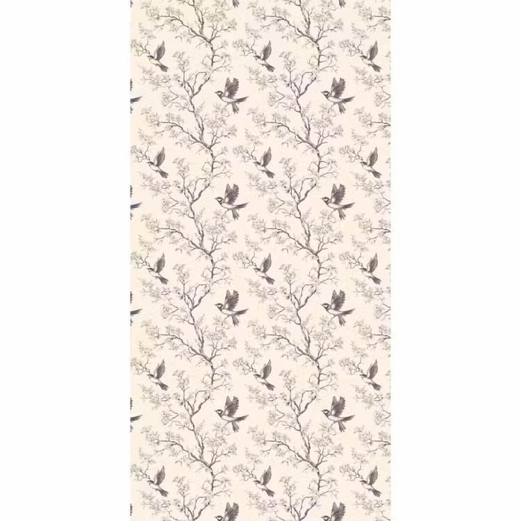 Takken - Vogels - Beige Behang Vlies klein 1076 -3d_website
