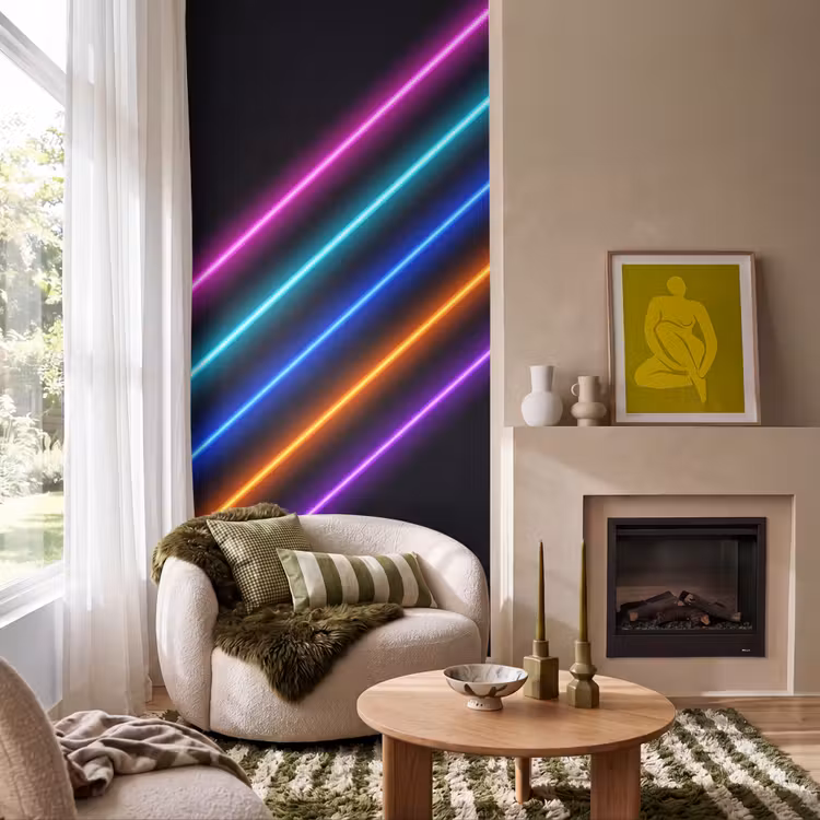 Esthetiek - Retro - Neon Behang Vlies klein -sfeer2