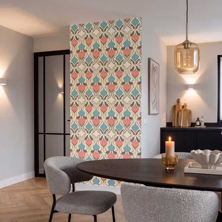 Barok - Retro - Kleurrijk Behang Vlies klein 1076 -sfeer3