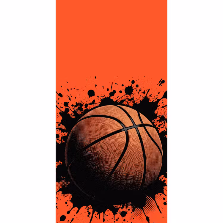 Basketbal - Verf - Sport - Oranje Behang Vlies klein -3d_website