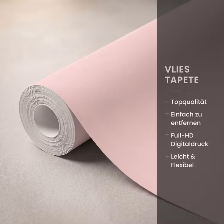 Boom - Palm - Natuur - Illustratie - Roze Behang Vlies klein -USP_closeupDE