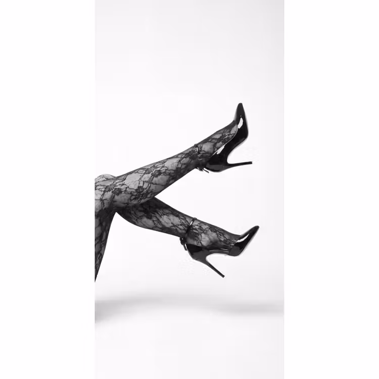 Benen - Kant - Hakken - Zwart - Wit - Uitdagend Behang Vlies klein -3d_website