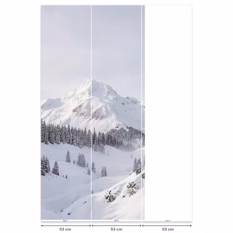 Berg - Sneeuw - Winter - Natuur - Wit Behang Vlies klein -USP_banen