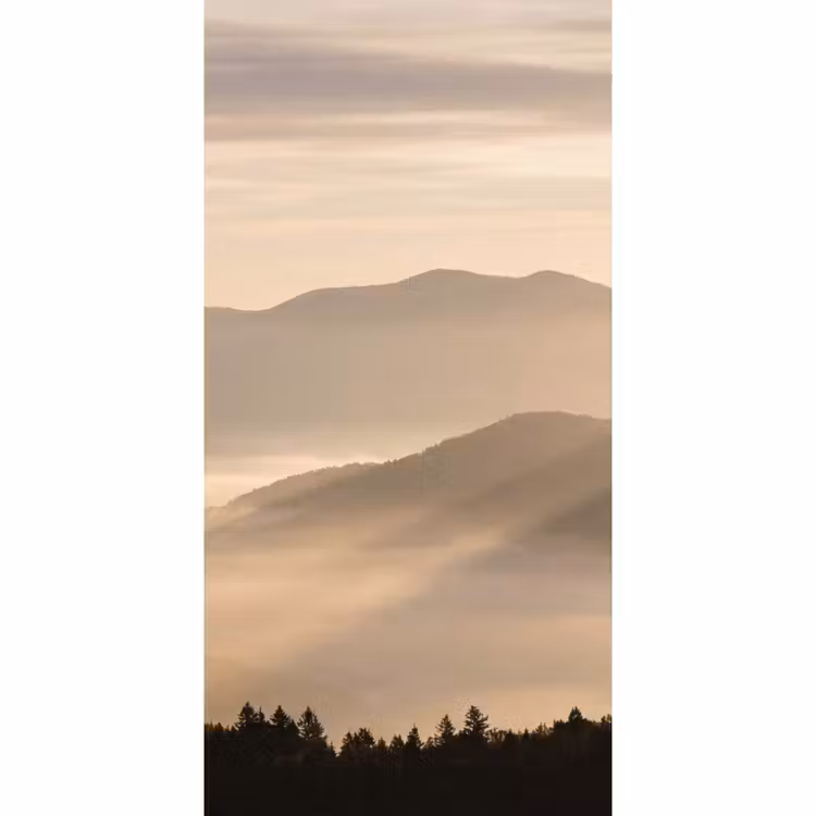 Bergen - Mist - Zonnestralen Behang Vlies klein -3d_website