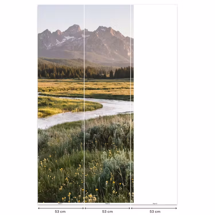 Berglandschap - Rivier - Bos Behang Vlies klein -USP_banen