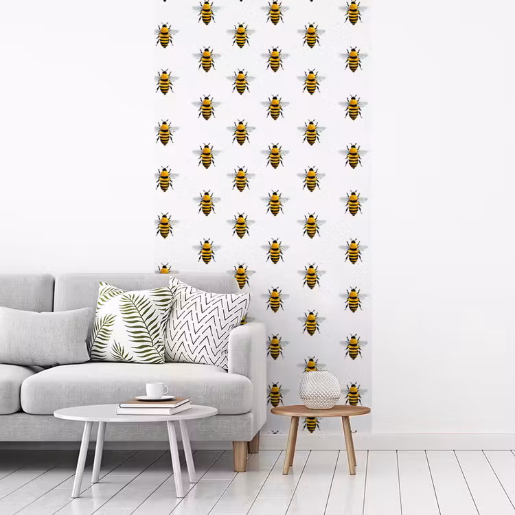 Bijen - Tijdloos - Wit fotobehang vinyl groot 64 -woonkamer
