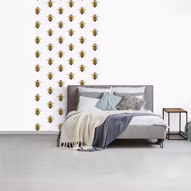 Bijen - Tijdloos - Wit fotobehang vinyl groot 64 -slaapkamer