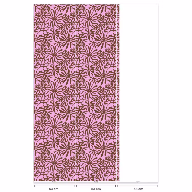 Organisch - Patroon - Roze Behang Vlies klein 1076 -USP_banen