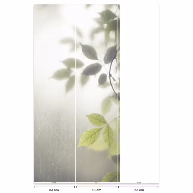 Blad - Schaduw - Natuur - Abstract - Groen Behang Vlies klein -USP_banen