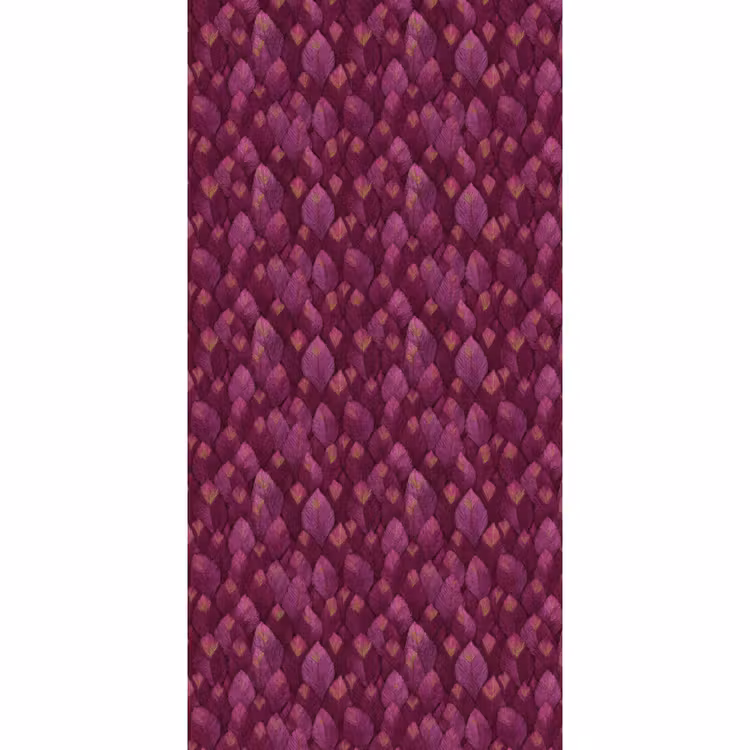 Bladeren - Patroon - Burgundy Behang Vlies klein 1076 -3d_website